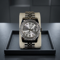 Jam Tangan Dayjusts Custom S-Logo Silver Stone Jubilee Band 39-41mm Tahan Air 50 Bar untuk Mesin NH35 Diver Analog MOD