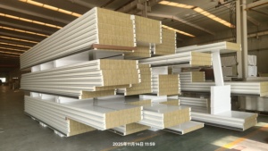 Panneaux sandwich modernes en laine <span class=keywords><strong>de</strong></span> roche isolante et ignifuges pour murs extérieurs d'hôtels, entrepôts, villas et toitures <span class=keywords><strong>de</strong></span> garages - Product Image 3