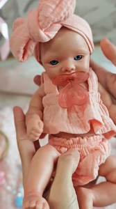 Poupée bébé réaliste en silicone souple de 10 pouces, corps entier, bouche ouvrable, poupée <span class=keywords><strong>reborn</strong></span> fille anatomiquement correcte - Product Image 2