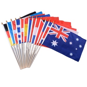 Bán Sỉ Cờ Trắng In Logo Tùy Chỉnh Cờ Trắng 100% Polyester In Lụa Quảng Cáo Thiết Kế Của Bạn Cầm Tay Với Cột Cờ Biểu Ngữ <span class=keywords><strong>Mini</strong></span> - Product Image 2