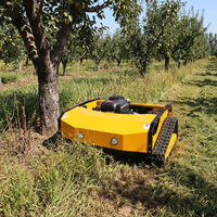 Penjualan Langsung Pabrik Mesin Pemotong Rumput Robot Tanpa Kabel 1100mm Zero Turn dengan Remote Control untuk Reklamasi Lahan