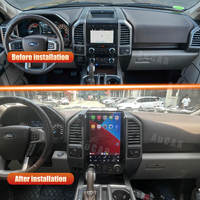 AuCar 14.4 "Dernier écran Android 13 Tesla Auto Radio Lecteur DVD GPS Carplay pour Ford F150 2015-2021 Unité Principale Stéréo Voiture