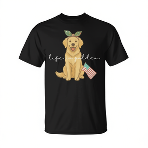 Camiseta con la bandera de Estados Unidos del 4 de julio, Life Is Golden - Product Image 2