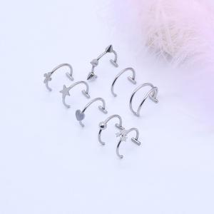 Anillo de <span class=keywords><strong>Labio</strong></span> <span class=keywords><strong>Falso</strong></span> de Acero Inoxidable, Joyería de Mordida de Serpiente, Estilo Alt Emo Gótico, para Mujeres y Hombres, Sin Perforación, Ajustable - Product Image 4