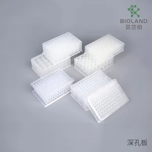 Deep Well Plate 2.2ml Square Well Conical Bottom 240ul 500ul 1.0ml 1.6ml 2.2ml For DNA RNA Diagnostic
