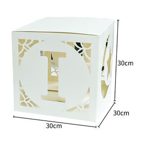 3 Pezzi Scatole Quadrate in Carta Bianca Traforata con Scritta Eid Mubarak Ramadan, Vendita Calda per Regali Eid al-Fitr - Product Image 4