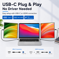 Écran d'extension d'ordinateur portable au meilleur prix, écran LCD, moniteur portable triple quadruple, écrans multiples pour les entreprises