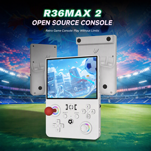 Consola de Videojuegos Portátil de Código Abierto R36MAX2, Pantalla de 4.5 Pulgadas, Batería de 4000 mAh, Conexión WiFi para Dos Jugadores, Consola de Juegos Arcade de Bolsillo - Product Image 1