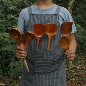 Wooden Spoon And Spatula Kit 5 Pieces Nonstick Heat Resistant For Cooking Stir Frying Home Use - Product Image 3