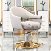 Fauteuil de Coiffure Professionnel Hydraulique Pivotant à 360 Degrés/Inclinable pour Salon, Extérieur et Hôpital