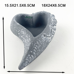Vases en ciment en forme de cœur <span class=keywords><strong>pour</strong></span> plantes succulentes, fleurs et bonsaïs, design moderne et durable, vente en gros - Product Image 6