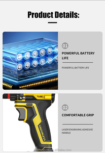 Serie de gama alta Velocidad <span class=keywords><strong>variable</strong></span> 21V Batería de litio Taladro eléctrico sin escobillas de alta velocidad de alto par - Product Image 5
