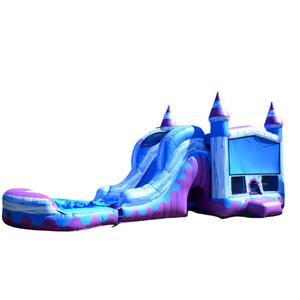 Château moderne de maison de rebond d'arrière-cour <span class=keywords><strong>grand</strong></span> <span class=keywords><strong>palais</strong></span> de glace gonflable maisons de rebond château sautant avec toboggan aquatique à vendre - Product Image 4