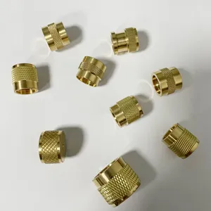 Factory Customized Non-standard Turning Parts Brass Knurled Round Nuts Automotive Water Cooling Accessories