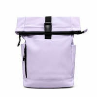 Tas Ransel Wanita Kulit PU Fashion Tahan Air dengan Ritsleting, Tali Bahu Lengkung, dan Kompartemen Laptop - Kapasitas 20-59L untuk Perjalanan