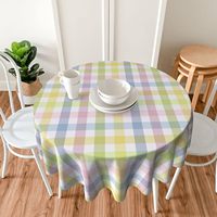 Nappe ronde jetable fête d'anniversaire Peva couleur unie fête nappe décorative 3 soie épaissie nappe fournitures