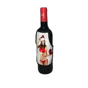 الجملة نبيذ عالي الجودة زجاجة مآزر التسامي مع تصميم مخصص