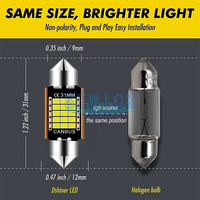 Goldene Festoon C5W LED Autolampen Eloxiertes Aluminium 31mm 36mm 39mm 41mm Auto Innenraum Deckenleuchte Türleselampe