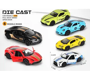 High Quality Simulated Alloy Diecast Toy Racing Models Pull Back Open Door 1:36 Scale Die Cast Car Toy