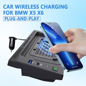 Caricatore wireless per auto da 15W per <span class=keywords><strong>BMW</strong></span> X5 F15 X6 F16 2014 2015 2016 2017 2018, supporto di ricarica per telefono, finitura interna. - Product Image 2