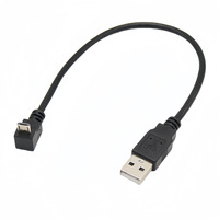 Kabel Micro-USB Bersudut Konektor Sudut Kanan 90 Derajat Kompatibel dengan Ponsel Android; Kabel Data Pengisian Daya Berbahan Tembaga PVC Cepat
