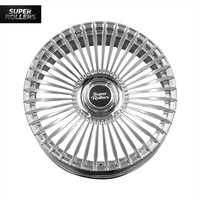 Jante en alliage léger chromée polie à multiples rayons, style turbine, 20 pouces 8J 5x120, pleine face, style rétro, pour voitures de sport et de concours
