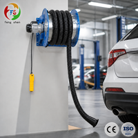 Système d'extraction des gaz d'échappement de véhicules motorisés certifié CE, télécommandé, avec enrouleur de tuyau robuste pour garage et usine