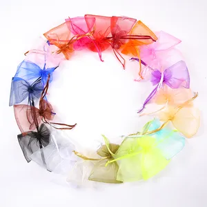 9X12 Cmwedding Party Decoration Gifts Drawstring Organza Mesh Pouch Jewelry Bag