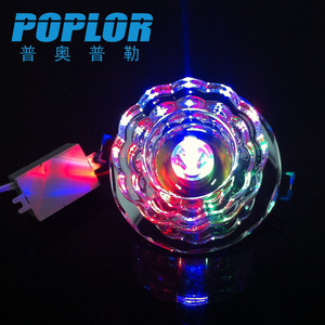 Poplor <b>Led</b> Crystal Downlight 3W Rgb Color Changing Reccessed Ceiling <b>Light</b> For Home <b>Bar</b> Corridor - Product Image 1