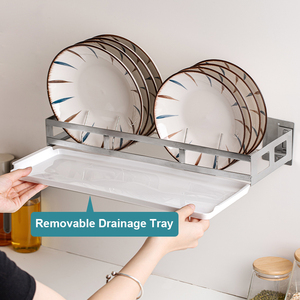 Cucina in acciaio inossidabile piatto piatto mensola per la tavola portaoggetti <span class=keywords><strong>a</strong></span> <span class=keywords><strong>muro</strong></span> appendiabiti - Product Image 4