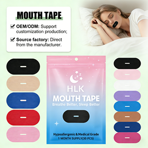 Bande adhésive buccale HLK en soie de bambou invisible, non irritante, efficace contre le ronflement, pour une meilleure respiration pendant le sommeil - Product Image 1