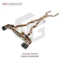 ING Vente Chaude Échappement Catback en Titane à Soupapes pour BMW M5/M6 F90 2018+ avec Soupapes d'Échappement, Tuyaux de Course Automobile, Système d'Échappement