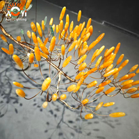 Luminaire suspendu en forme d'arbre bonsaï artistique, inspiré du zen, en pierre, pour intérieur haut de gamme