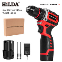 Perceuse sans fil HILDA Brushless Mini 16,8 V 10 mm, visseuse à couple variable haute efficacité, outil électrique OEM