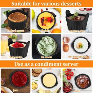 Moule à oeufs en silicone OEM pour friteuse à air Ramekins en silicone Grands étuis à muffins Moule à oeufs coquetiers pochés pour la cuisson Cuisine domestique - Product Image 6