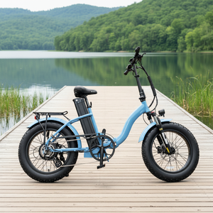 Vélo de ville pour femmes, moteur arrière 48V 500W, pneus larges de 20 pouces, 7 vitesses, vélo électrique pliable - Product Image 5
