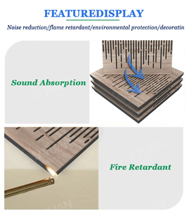 Panneaux perforés en <span class=keywords><strong>mousse</strong></span> de fibre de polyester en bois massif-Studio de diffusion d'absorption <span class=keywords><strong>acoustique</strong></span> à haute réduction du bruit ignifuge écologique - Product Image 3