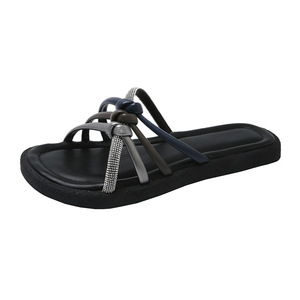 2026Factory Cheap Price Autumn Summer Spring Fashion Trend Open Toe Ladies <b>Sandals</b> <b>Flat</b> Bottom Beach Pu - Product Image 6