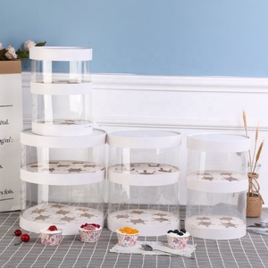 Birthday Party Deluxe Wedding Cake Shop Dessert Shop Transparent PET Cup Cake <b>Box</b> - Product Image 6