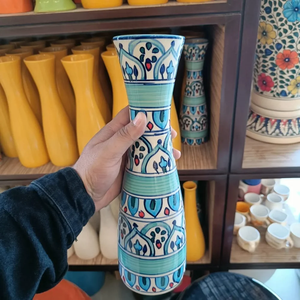 Printed Ceramic Vase Decorative Floral <b>Holder</b> For Tabletop Home Office Living Room Interior Display Flower <b>Pots</b> & Planters - Product Image 3