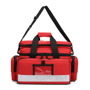 Portatile rosso di emergenza Trauma medico borsa con strisce riflettenti grande capacità Kit di pronto soccorso Organizer per <span class=keywords><strong>EMT</strong></span> e uso di salvataggio - Product Image 3