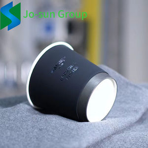 Tasse à café et à crème glacée à double paroi en papier artisanal tasses à thé à bulles de peinture PE jetables pour l'emballage - Product Image 5