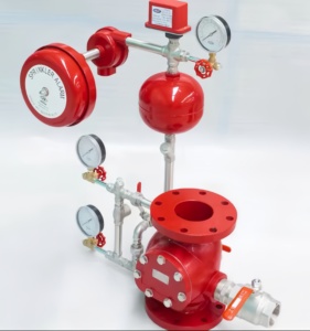 ท่อส่งน้ำดับเพลิง FM ระบบดับเพลิง PN10 PN16 DI วาล์วตรวจสอบสัญญาณเตือนไฟไหม้แบบร่องหน้าแปลน วาล์วตรวจสอบสัญญาณเตือนไฟไหม้แบบเปียก - Product Image 3