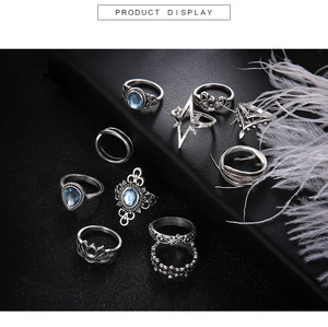 Anillo de plata con diseño para mujer, joyería sencilla a la moda, <span class=keywords><strong>anillos</strong></span> apilables chapados en oro, con estilo - Product Image 5