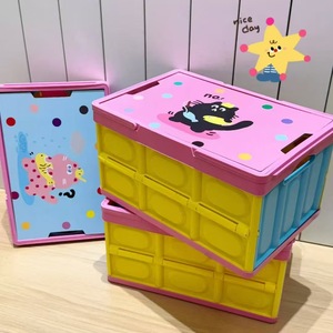 Cartoon Foldable <b>Storage</b> <b>Box</b> 10L-20L Rectangle For Outdoor Camping Picnic Car <b>Trunk</b> Organizer Hand Basket - Product Image 1