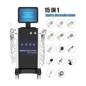 Vendita calda 15 in 1 aqua lift peel pulizia profonda della pelle rassodante della pelle stringe il dispositivo per la cura del viso spa macchina per la cura della pelle