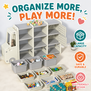 Armadio Organizzatore per Giocattoli dei Bambini con Ampia Capacità, Cassetti Multipli, Espositore per Libri Pieghevole, Facile Classificazione, Organizzatore <span class=keywords><strong>Montessori</strong></span> per la Stanza - Product Image 2