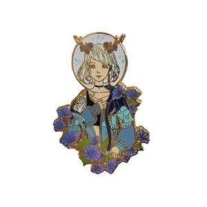 El tema <span class=keywords><strong>de</strong></span> que la chica tomando fotos también es un PIN <span class=keywords><strong>de</strong></span> esmalte duro dorado chapado mental <span class=keywords><strong>de</strong></span> paisaje - Product Image 2