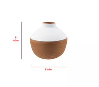 Vase en terre cuite Uobobo pour la maison et le jardin, diffuseur de roseaux en céramique blanche, fait main sur mesure