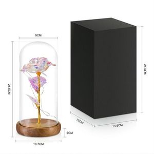 Sáng Tạo Lá vàng <span class=keywords><strong>LED</strong></span> kính che ngày của mẹ đầy màu sắc trang trí đám cưới ấm áp ánh sáng có thể sạc lại cảm ứng điện dropshipping - Product Image 3